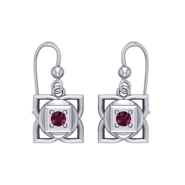 Muladhara Root Chakra Sterling Silver Earrings TER2039 - Jewelry